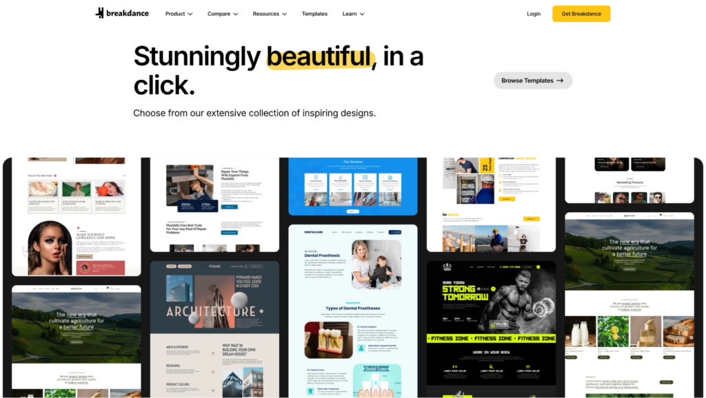 Breakdance Landing Page Builder Home Page