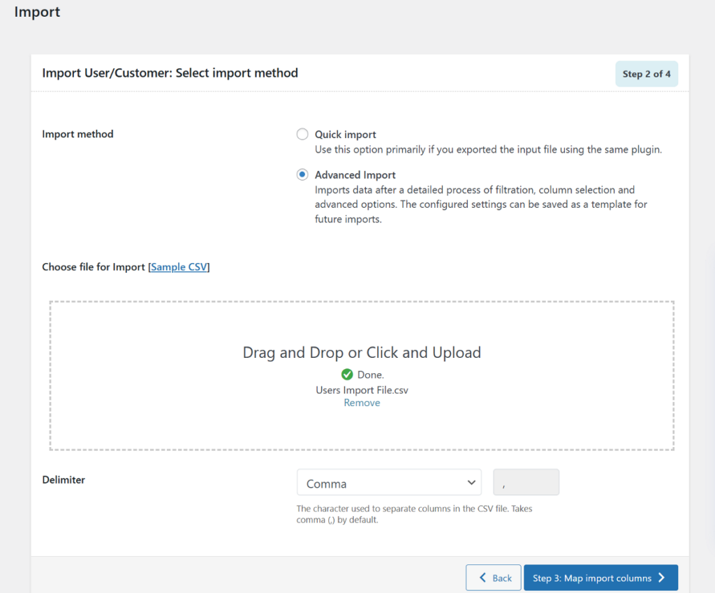 Export and Import Users and Customers Plugin