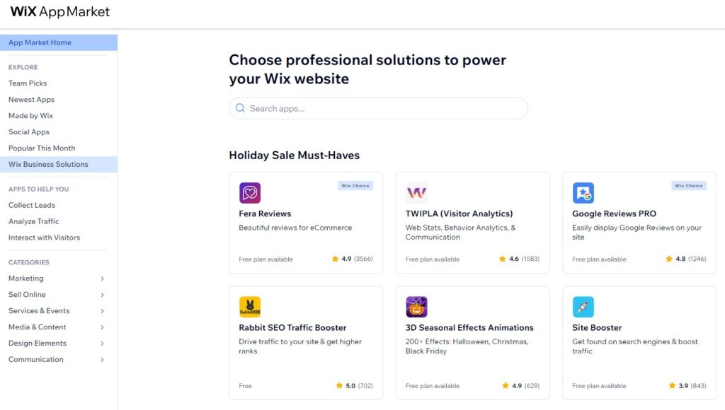 Wix AppMarket