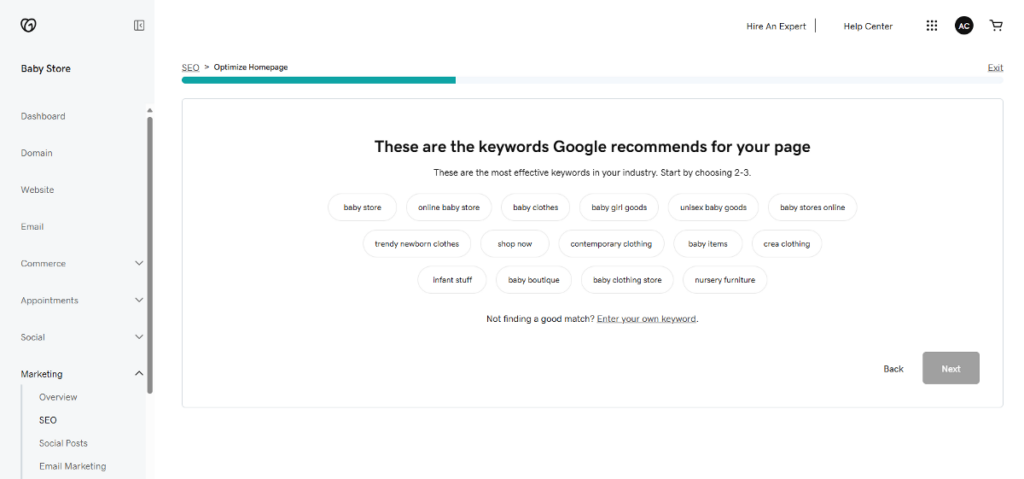 GoDaddy SEO optimization