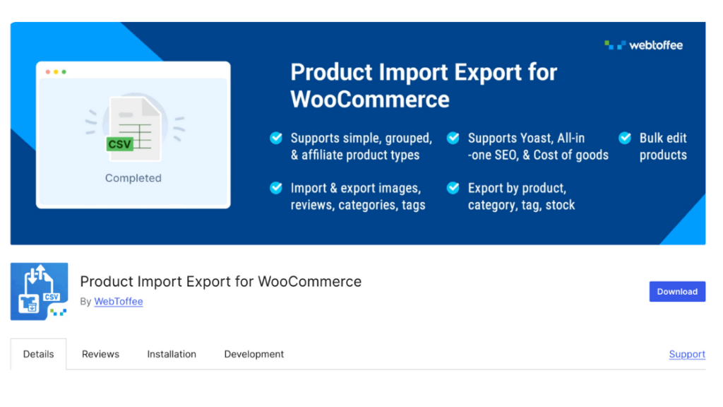 Product Import Export for WooCommerce