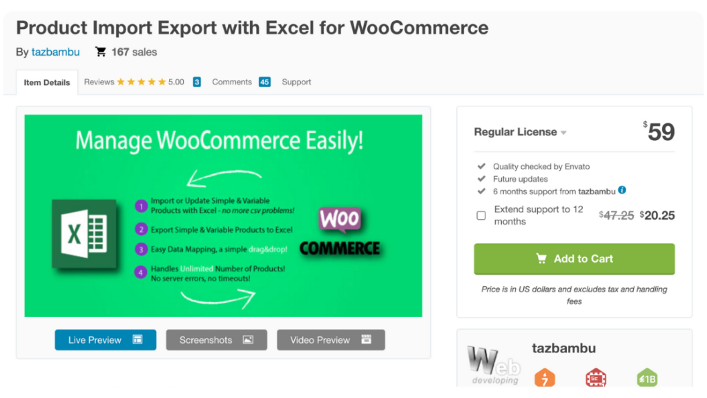 WordPress Product Excel Import and Export for WooCommerce