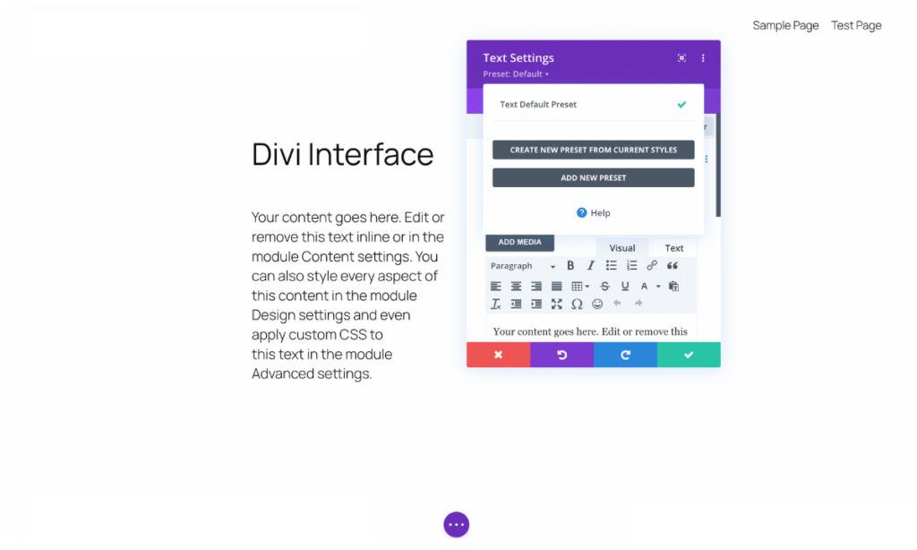 Divi module presets