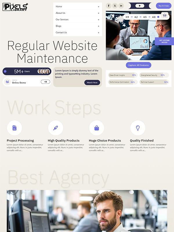 Website Maintenance screenshot