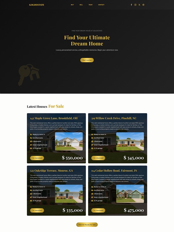 Goldestate - Real Estate Agent screenshot
