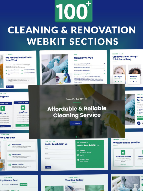 Cleaning Service Webkit screenshot