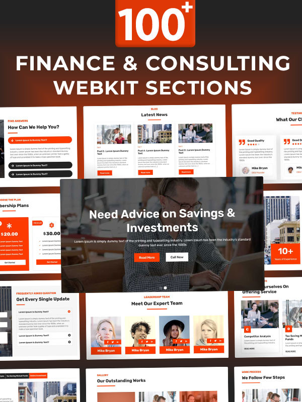 Finance and Consulting Webkit screenshot