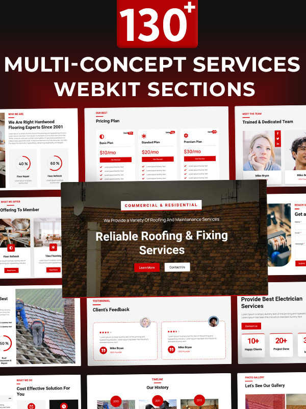 Multi Concept Services Webkit screenshot
