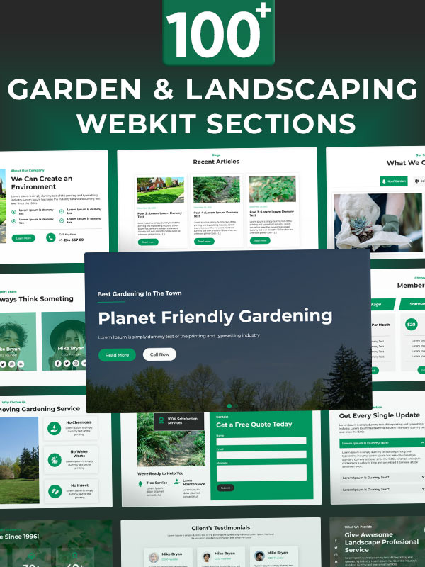 Garden and Landscaping Webkit screenshot