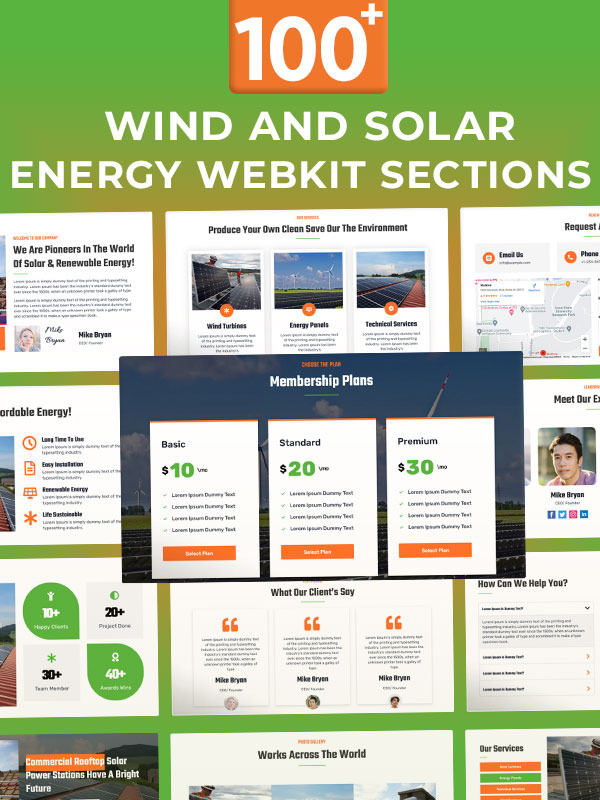 Wind and Solar Energy Webkit screenshot