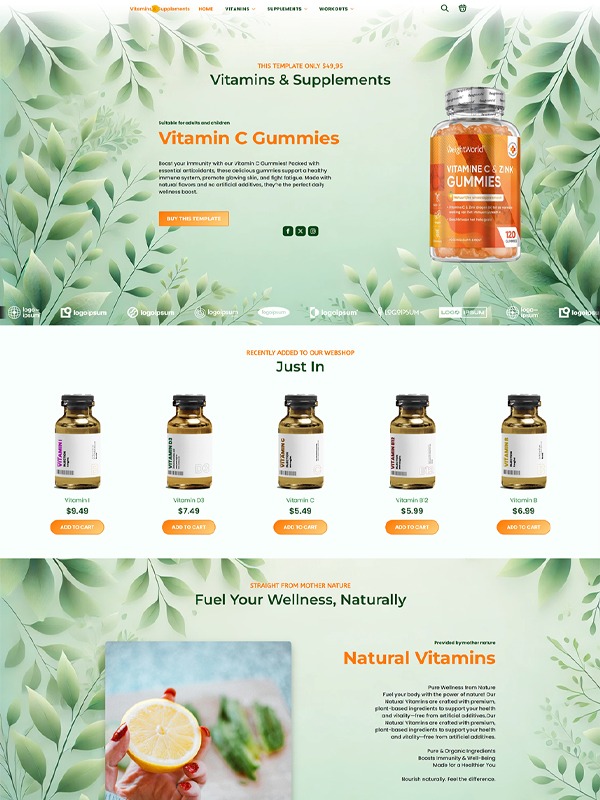 Vitamins & Supplements Shop screenshot